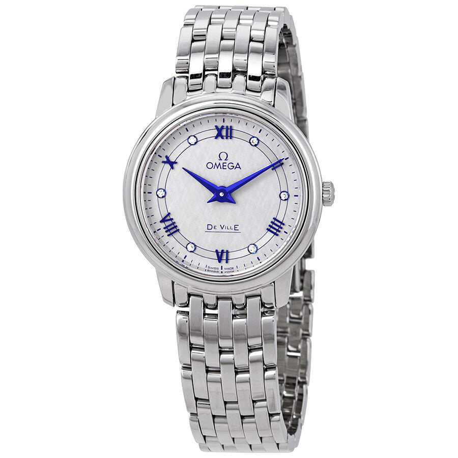 Reloj Omega De Ville para mujer con esfera gris diamante 424.10