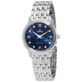 Omega De Ville Blue Dial Diamond Ladies Watch #424.10.27.60.53.003 - Watches of America