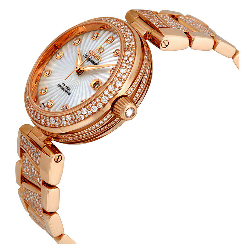 Omega De Ville Ladymatic 18kt Rose Gold Automatic Mother of Pearl Dial Ladies Watch #425.65.34.20.55.005 - Watches of America #2