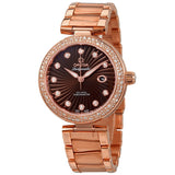 Omega De Ville Ladymatic 18kt Rose Gold Automatic Ladies Watch #425.65.34.20.63.001 - Watches of America