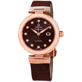 Omega De Ville Ladymatic Brown Diamond Dial Automatic Ladies Watch #425.63.34.20.63.001 - Watches of America