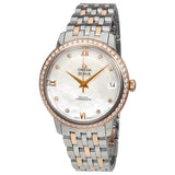 Omega De Ville Mother of Pearl Diamond Dial Ladies Watch #424.25.33.20.55.002 - Watches of America
