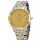 Omega De Ville Prestige Automatic Champagne Dial Stainless Steel and Gold Men's Watch 42420332008001#424.20.33.20.08.001 - Watches of America