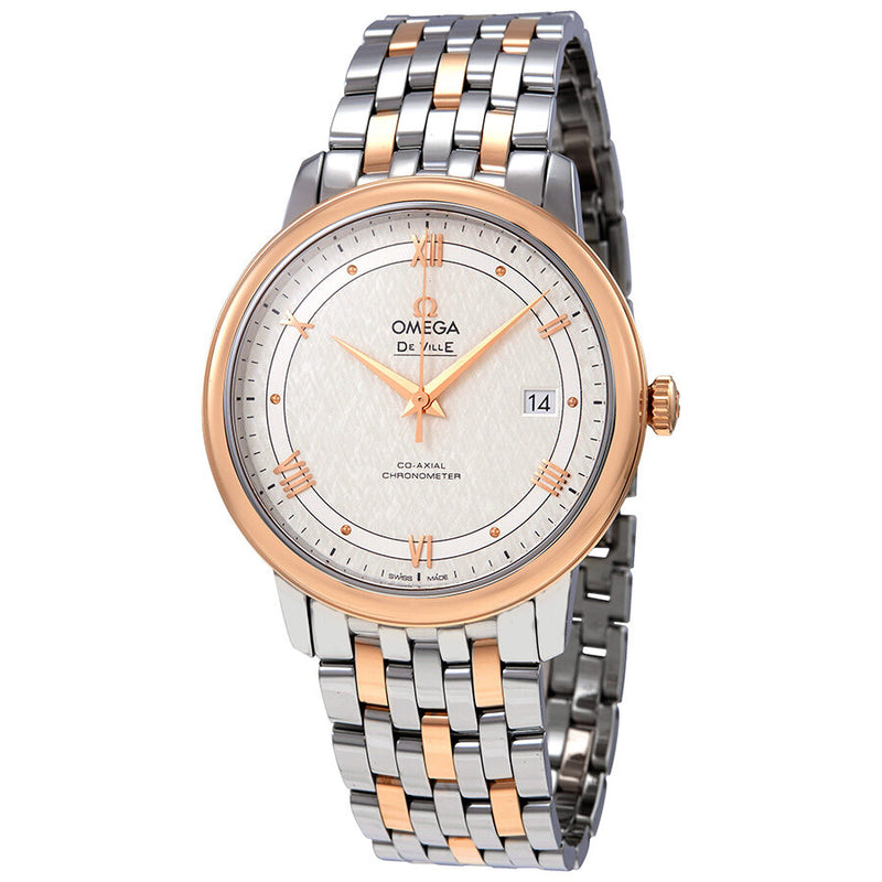 Omega De Ville Prestige Automatic Steel and 18kt Rose Gold Men's Watch #424.20.40.20.02.002 - Watches of America