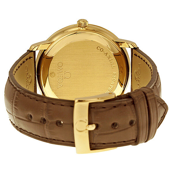 Omega De Ville Prestige Automatic Silver Diamond Dial Yellow Gold Men's Watch #4617.35.02 - Watches of America #3