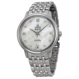 Omega De Ville Prestige  Automatic White Mother of Pearl Diamond Dial Stainless Steel Ladies Watch 42410332055001#424.10.33.20.55.001 - Watches of America
