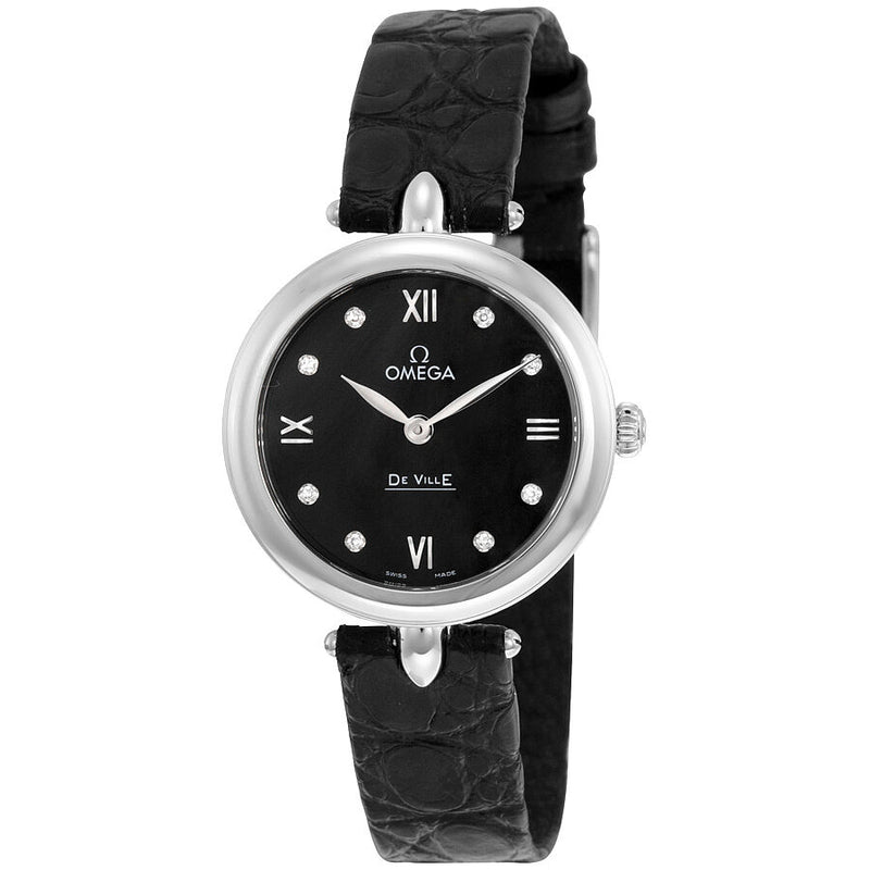 Omega De Ville Prestige Black Dial Ladies Watch #424.13.27.60.51.001 - Watches of America