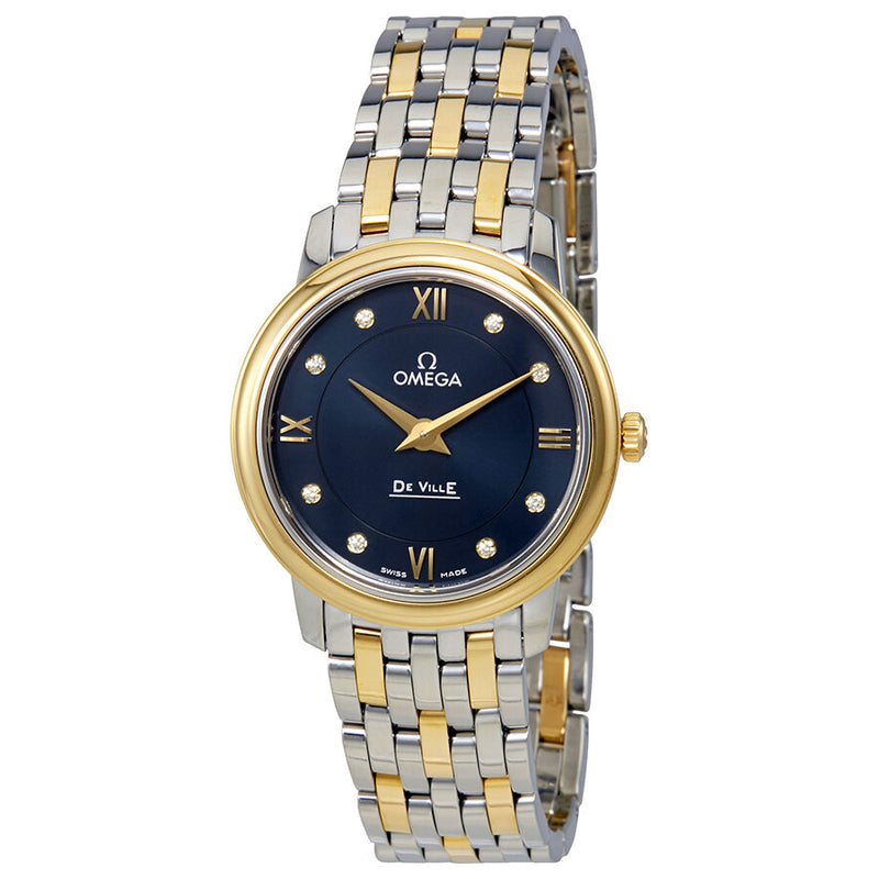 Omega De Ville Prestige Blue Dial Two-tone Ladies Watch #424.20.27.60.53.002 - Watches of America