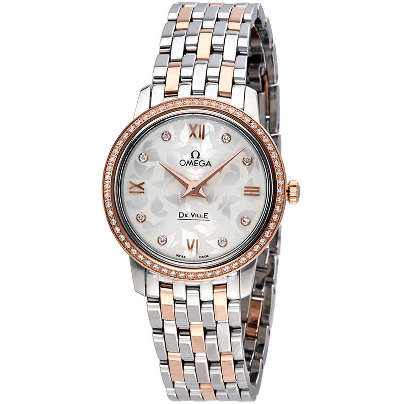 Omega De Ville Prestige Butterfly Silver Diamond Dial Ladies Watch #424.25.27.60.52.001 - Watches of America