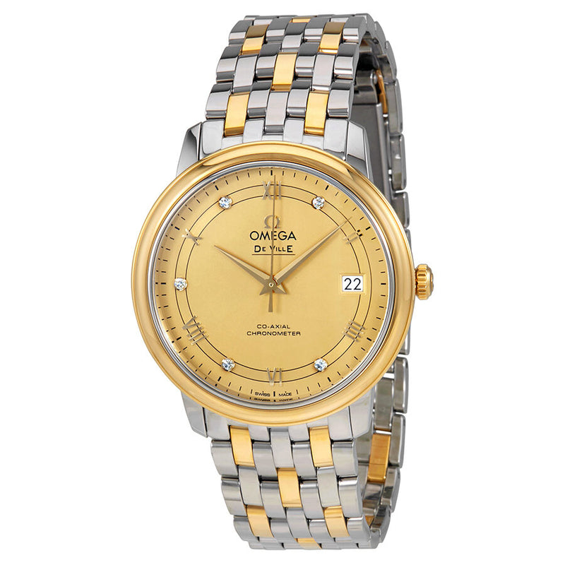 Omega De Ville Prestige Champagne Dial Men's Watch #424.20.37.20.58.002 - Watches of America