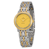 Omega De Ville Prestige Champagne Dial Stainless Steel & 18kt Yellow Gold Ladies Watch #424.20.24.60.08.001 - Watches of America