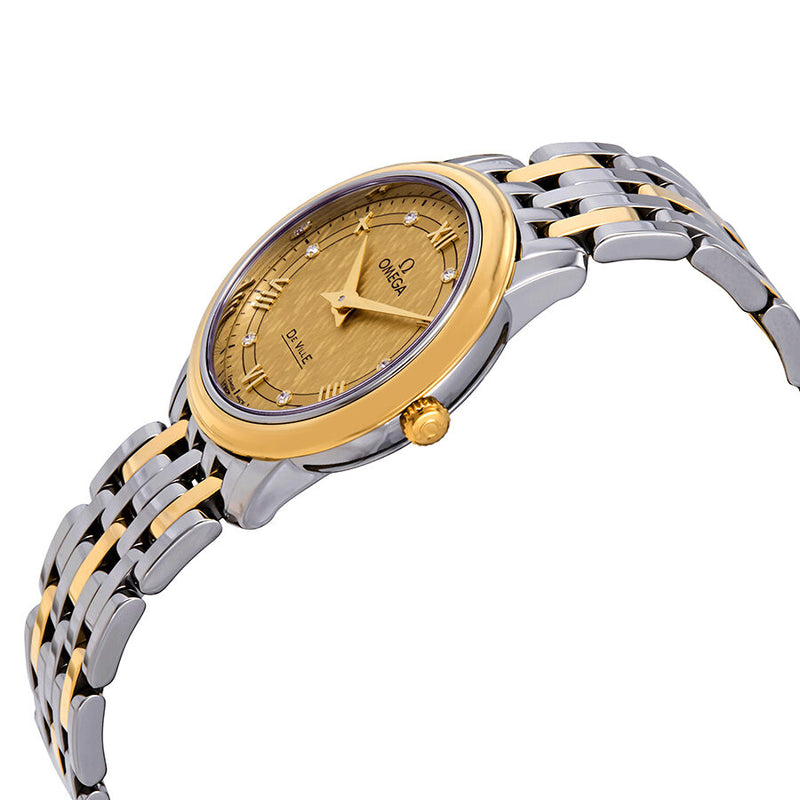 Omega De Ville Prestige Diamond Champagne Dial Ladies Watch #424.20.27.60.58.004 - Watches of America #2