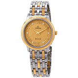 Omega De Ville Prestige Diamond Champagne Dial Ladies Watch #424.20.27.60.58.004 - Watches of America