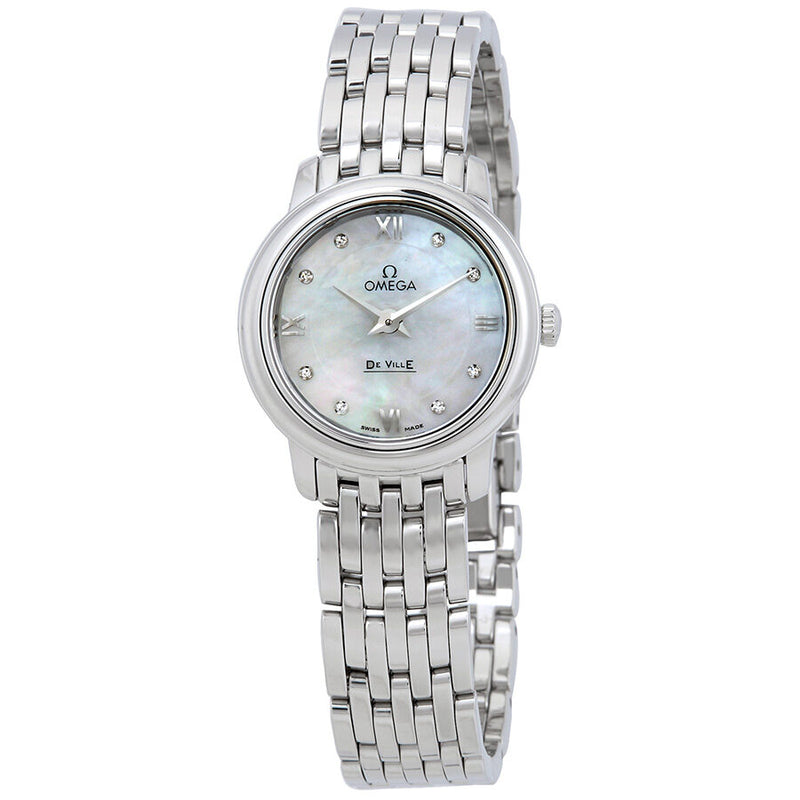 Omega De Ville Prestige Mother of Pearl Dial Ladies Watch #424.10.24.60.55.001 - Watches of America