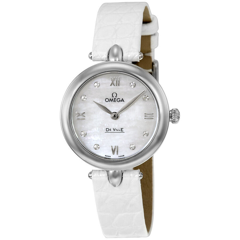 Omega De Ville Prestige Mother of Pearl Dial Ladies Watch #424.13.27.60.55.001 - Watches of America
