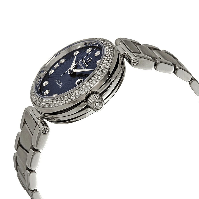 Omega De Ville Shaded Blue Diamond Dial Automatic Ladies Watch #425.35.34.20.56.001 - Watches of America #2