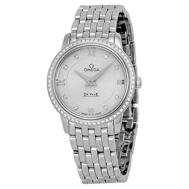 Omega De Ville Silver Dial Stainless Steel Ladies Watch 42415276052001#424.15.27.60.52.001 - Watches of America