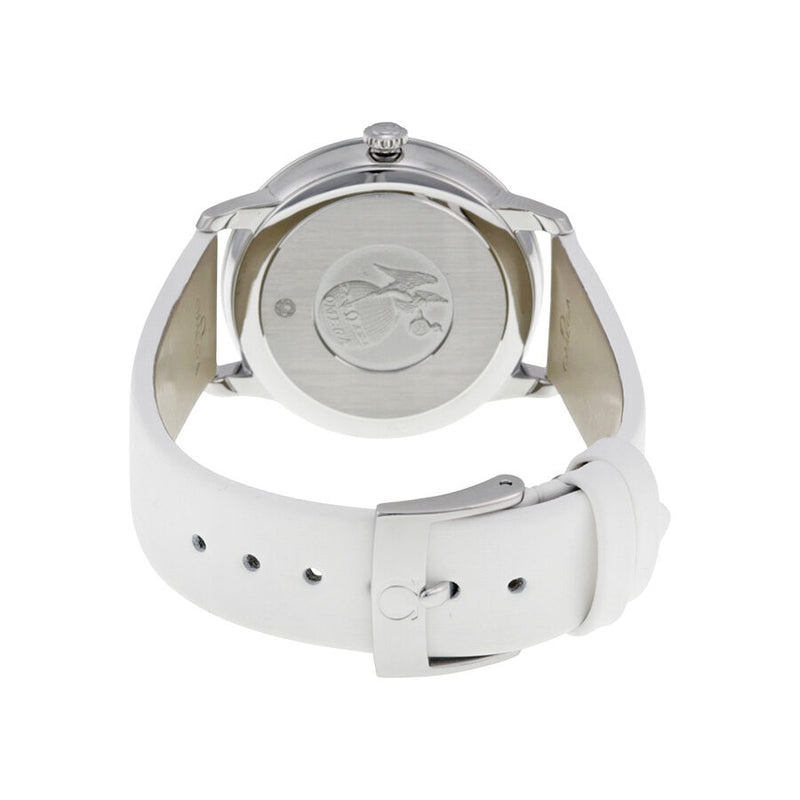 Omega De Ville White Diamond Dial White Satin Ladies Watch #42412336052001 - Watches of America #3