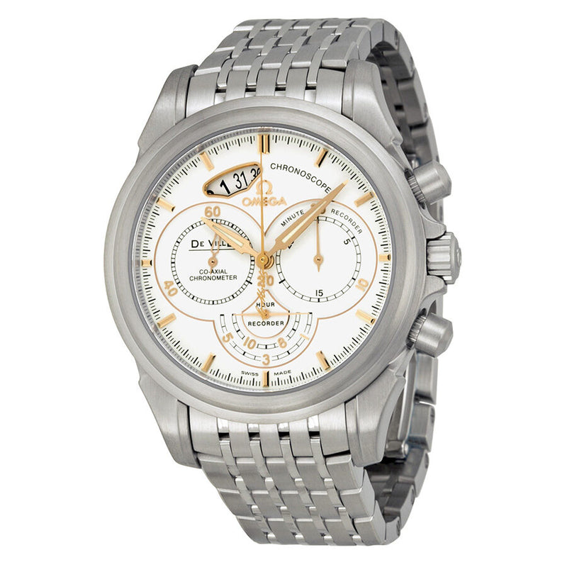 Omega DeVille Chronoscope Automatic White Dial Men's Watch #422.10.41.50.04.001 - Watches of America