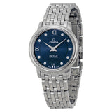 Omega DeVille Prestige Blue Diamond Dial Ladies Watch #42410276053001 - Watches of America