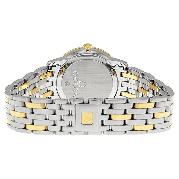 Omega Deville Prestige Champagne Diamond Dial Steel and Yellow Gold Ladies Watch #424.20.27.60.58.001 - Watches of America #3