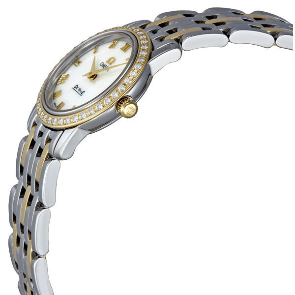 Omega DeVille Prestige Mother of Pearl Dial Steel and 18k Yellow Gold Ladies Watch #4375.71 - Watches of America #2