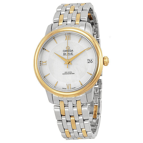 Omega DeVille Prestige Mother of Pearl Dial Steel and Yellow Gold Ladies Watch #424.20.33.20.05.001 - Watches of America