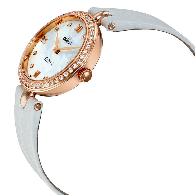 Omega De Ville Prestige White Mother of Pearl Dial Ladies Watch #424.58.27.60.55.002 - Watches of America #2