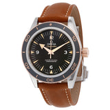 Omega Seamaster 300 Black Dial Brown Leather Men's Watch #233.22.41.21.01.002 - Watches of America