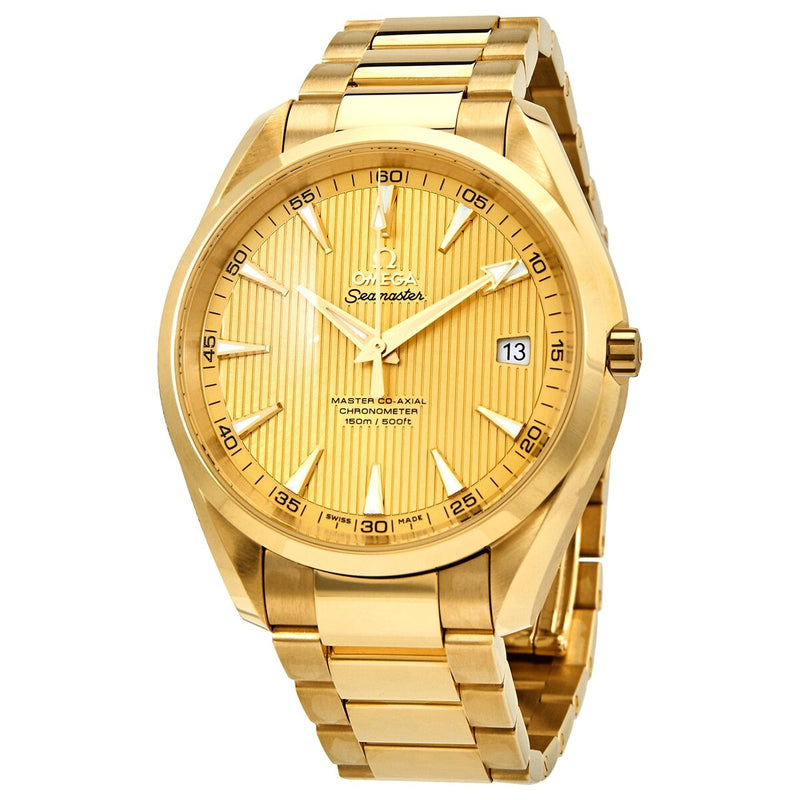 Omega Seamaster Aqua Terra 18kt Yellow Gold Automatic Men's Watch #231.50.42.21.08.001 - Watches of America