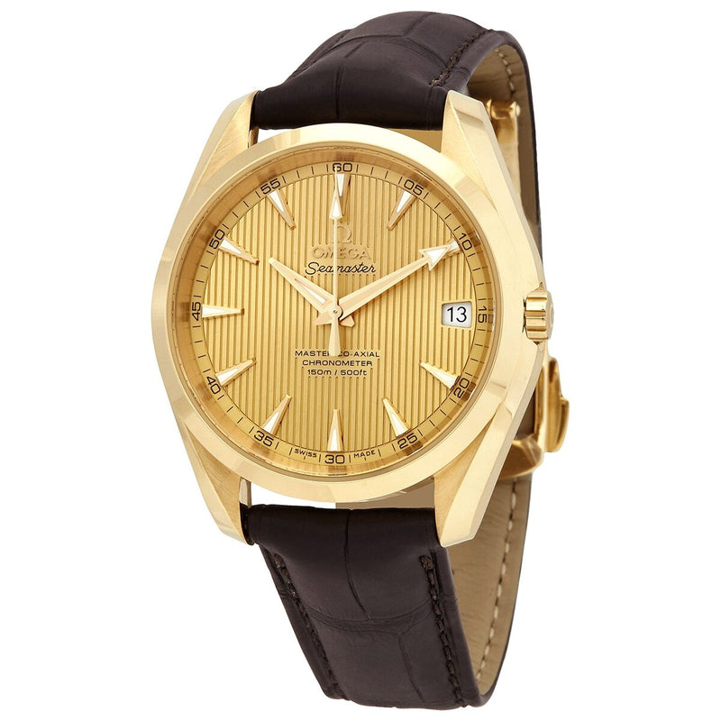 Omega Seamaster Aqua Terra Automatic 18kt Yellow Gold Men's Watch #231.53.39.21.08.001 - Watches of America