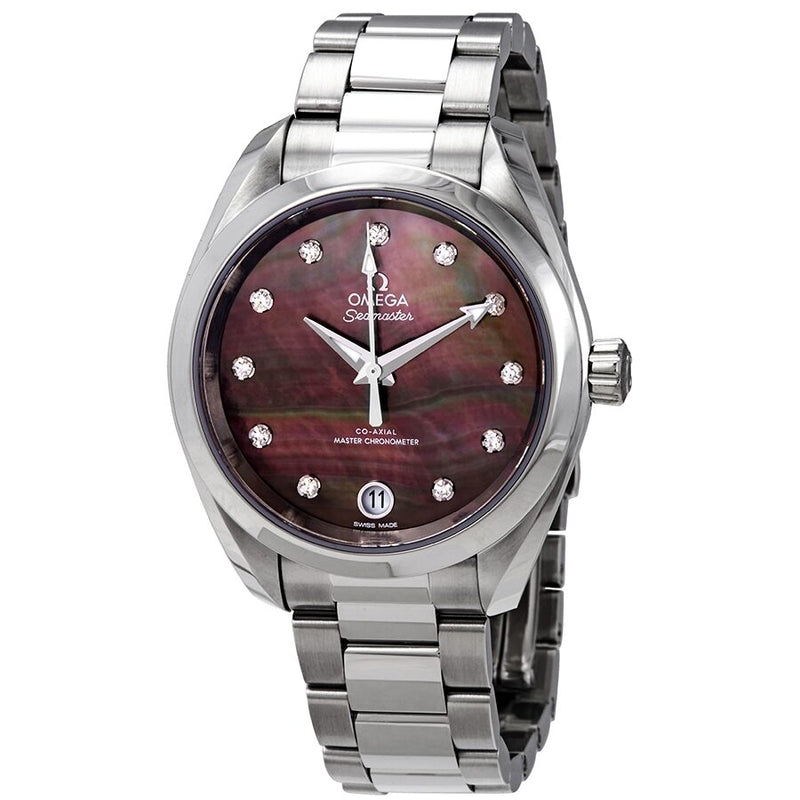 Omega Seamaster Aqua Terra Automatic Chronometer Diamond Ladies Watch #220.10.34.20.57.001 - Watches of America