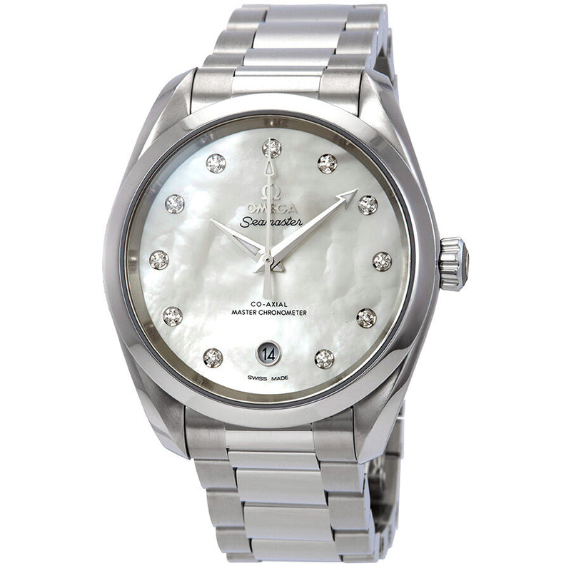Omega Seamaster Aqua Terra Automatic Chronometer Diamond Ladies Watch #220.10.38.20.55.001 - Watches of America