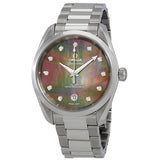Omega Seamaster Aqua Terra Automatic Chronometer Diamond Ladies Watch #220.10.38.20.57.001 - Watches of America