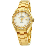 Omega Seamaster Aqua Terra Automatic Ladies 18kt Yellow Gold Watch #231.55.34.20.55.001 - Watches of America