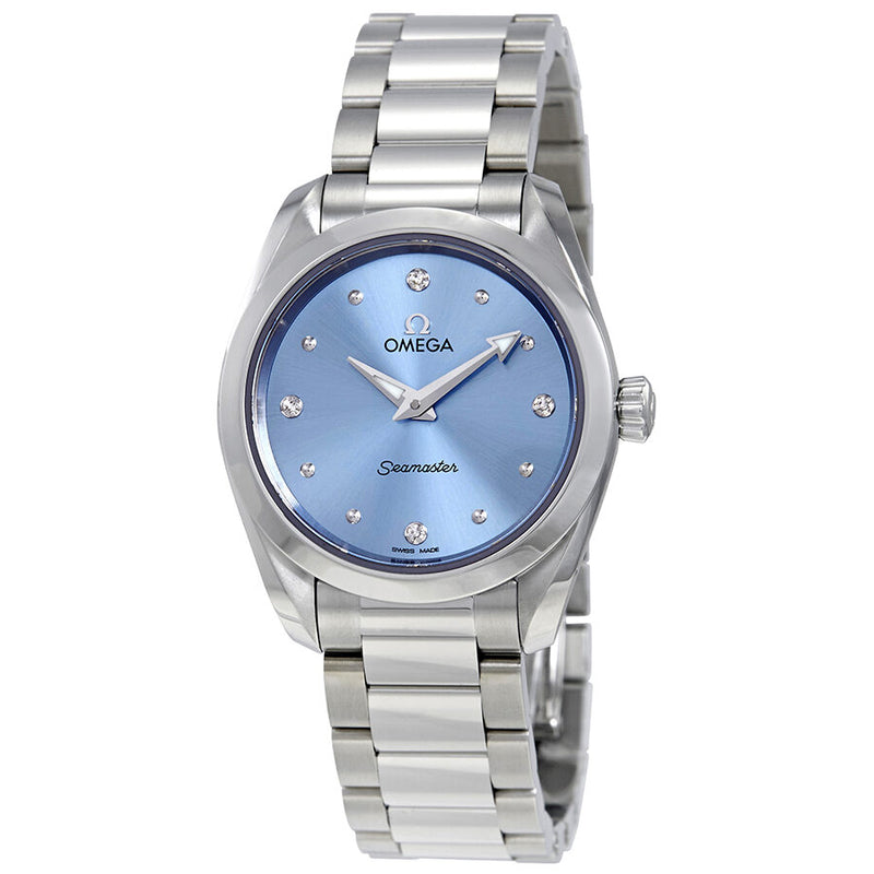 Omega Seamaster Aqua Terra Blue Diamond Dial Ladies Watch #220.10.28.60.53.001 - Watches of America