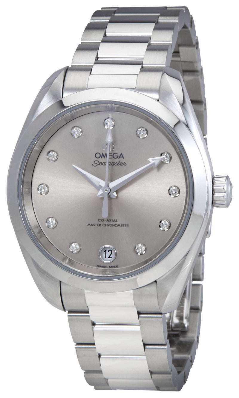Omega Seamaster Aqua Terra Silver Diamond Dial Ladies Watch #220.10.34.20.60.001 - Watches of America