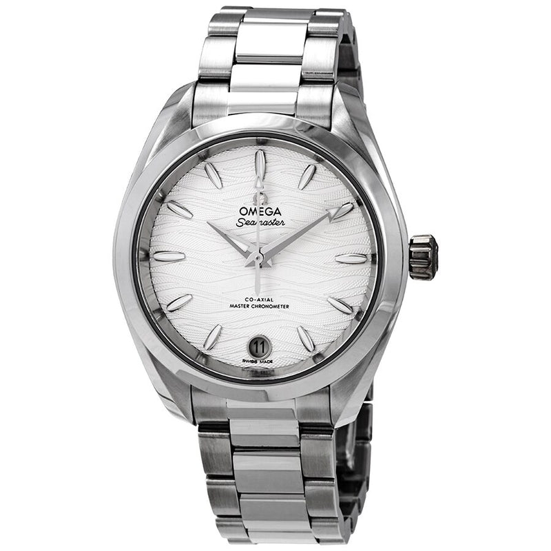 Omega Seamaster Aqua Terra Waved Opaline Silvery Dial Automatic Ladies Watch #220.10.34.20.02.002 - Watches of America