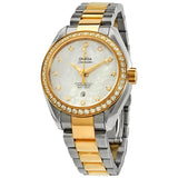 Omega Seamaster Aqua Terra White Mother of Pearl Diamond Dial Ladies Watch #231.25.34.20.55.006 - Watches of America