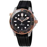 Omega Seamaster Automatic Steel & 18kt Sedna Gold Black Dial Men's Watch #210.22.42.20.01.002 - Watches of America