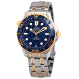Omega Seamaster Sedna Blue Dial Steel and 18kt Yellow Gold Watch #210.20.42.20.03.001 - Watches of America