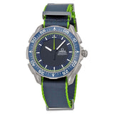 Omega Skywalker X-33 Chronograph Analog Digital Dial Blue and Green Nylon Men's Watch 31892457903001#318.92.45.79.03.001 - Watches of America