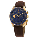 Omega Speedmaster 45th Anniversary APOLLO XVII Moonwatch Chronograph 18k Yellow Gold Blue Dial Men's Watch #311.63.42.30.03.001 - Watches of America