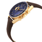 Omega Speedmaster 45th Anniversary APOLLO XVII Moonwatch Chronograph 18k Yellow Gold Blue Dial Men's Watch #311.63.42.30.03.001 - Watches of America #2