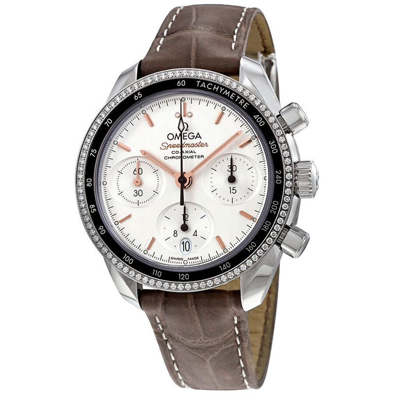 Omega Speedmaster Chronograph Automatic Ladies Diamond Watch #324.38.38.50.02.001 - Watches of America