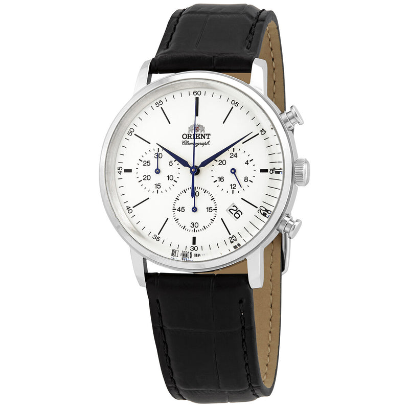 Orient Classic White Dial Black Leather Men's Watch #RA-KV0405S10B - Watches of America