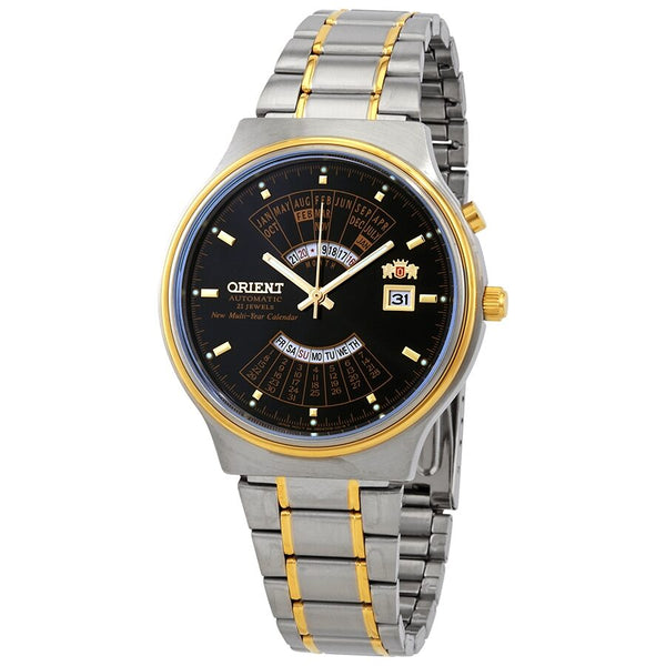 Orient Multi Year Calendar Perpetual World Time Automatic Black Dial Men s Watch FEU00000BW Watches of America