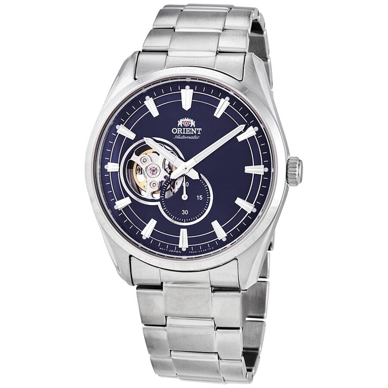Orient Open Heart Blue Dial Stainless Steel Men's Watch #RA-AR0003L10B - Watches of America