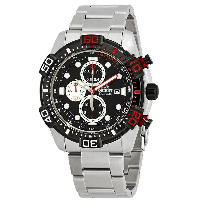 Orient Sport Chronograph Black Dial Men's Watch #FTT16002B - Watches of America