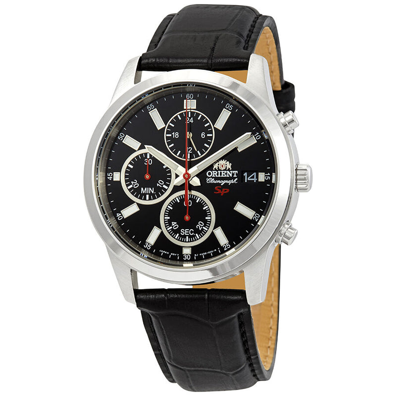 Orient Sporty Chronograph Black Dial Men's Watch #FKU00004B - Watches of America